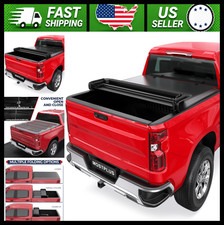 MOSTPLUS Quad Fold Soft Tonneau Cover for 2019-2026 Silverado/Sierra 1500 5.8ft picture