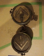 1930s 40s Vintage SIGNAL STAT TURN SIGNALS TRUCK  ARROW CHROME RINGS SOLID BACKS picture