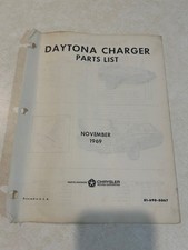 1969 Mopar Dodge Charger Daytona Factory Parts Pages Hemi 440 Road Runner RARE picture