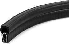 QWORK 20 Feet EPDM Rubber Trim Seal with Top Bulb, Fits Edge 20ft, Black  picture