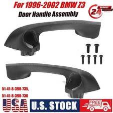 AFTERMARKET For 96-02 BMW Z3 Interior Door Pull Handle PAIR LEFT AND RIGHT Black picture
