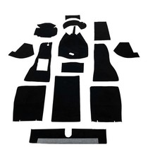 MG TF Carpet Kit 1954-1955 Complete with Sunken Floor Black Charcoal Red Maroon picture