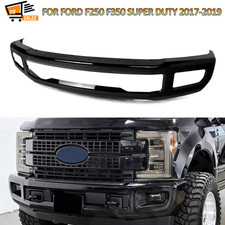 Agate Black Steel Front Bumper Face Bar For 2017-2019 Ford F250 F350 F-250 w/Fog picture
