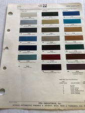 1970 CADILLAC AUTOMOTIVE P.P.G., DITZLER Exterior Paint Color Chip ORIGINAL picture