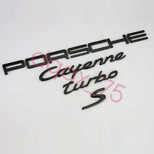 PORSCHE+Cayenne+Turbo+S Rear Badge Emblem Black Cayenne picture