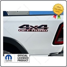 (2x) Dodge RAM 4x4 Off Road Decals Graphics Bed Side Black Red FD4H1 picture