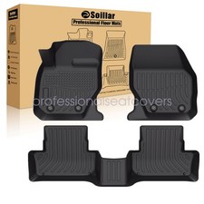For 2010-2017 Volvo XC60 TPE Floor Mats Liners 3PCS 3D Front & Rear Black NEW picture