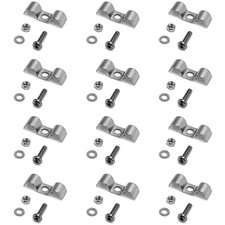 QWORK Stainless Steel Double Line Clamp, 12 Pack 3/8