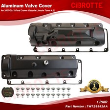 Left& Right Aluminum Valve Cover for 07-11 Ford Crown Victoria Lincoln Town 4.6L picture