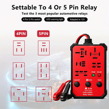 Relay Tester 12V/24V, Car Diagnostic Tool w/ 5 Slot Wireless Test picture
