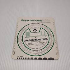 Vintage Slide Chart Corp Proportion Guide Graphic Industries 1979 picture