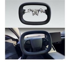 For Tesla Model 3 Highland 2024+ Concept Steering Wheel Yoke, Black, Aftermarket picture