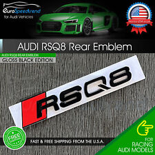 Audi RSQ8 Gloss Black Emblem 3D Trunk Logo Badge Rear Tailgate OEM Nameplate SQ8 picture