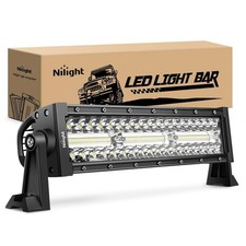 Nilight LED Light Bar 13.5 Inch Triple Row Spot Flood Combo 96LEDs Fog Driving W picture