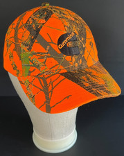 Vintage Cummins Mossy Oak blaze orange Camo baseball hat ball cap Flex Strap picture
