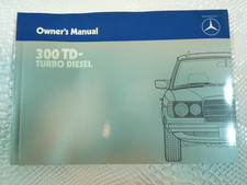 1984 MERCEDES 300 TD TURBO DIESEL OWNERS MANUAL ORIGINAL NOS picture