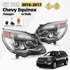 For 2016 2017 Chevrolet Equinox Halogen Headlights w/Bulbs Left + Right Pair picture