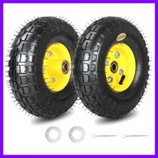 4.10/3.50-4 Rubber Pneumatic Tire, for Hand Truck Dolly Cart 2 Pack picture