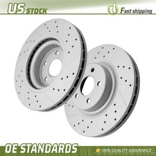 330mm Front Drilled Disc Brake Rotors Set for 2009 - 2015 Mercedes-Benz GLK350 picture