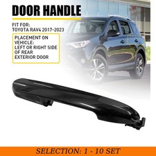 1-10X Black Exterior Door Handle Rear Left/Right for Toyota Rav4 2017-23 Outside picture