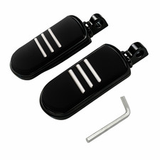 Gloss Black StreamLiner Foot pegs  For Harley Touring Road King Street Glide picture