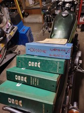  1960's-1970's Ossa OEM Factory Workshop Dealer Parts Manual Set Green Books picture