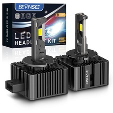 BEVINSEE D1S D1R LED Headlight Bulbs 6000K 8000LM Bright White Xenon HID Replace picture