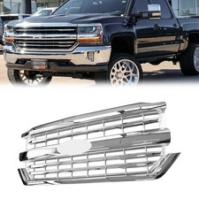 For 2016 2017 2018 Chevy Silverado 1500 Front Bumper Upper Grille Grill Chrome picture