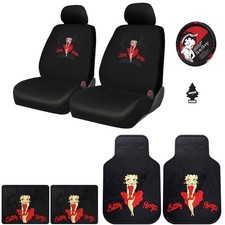 For Subaru Betty Boop Skyline Car Accessories Set Seat Covers Rubber Floor Mats picture