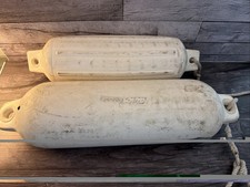 Lot Of 2 - 1 Taylor Made + 1 Polyform White Inflatable Boat Fender Bumpers picture