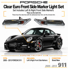 Genuine Porsche 911 997 Clear Euro Side Marker Light Set Left & Right picture