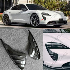 FOR 2020-2023 Porsche Taycan/Techart carbon fiber front butterfly wind knife2Pcs picture