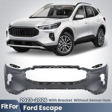Primed Upper Front Bumper Cover For 2023-2025 Ford Escape Without Sensor Holes picture