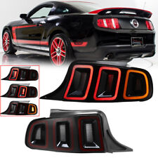 LED Tail Lights For 10-14 Ford Mustang Sequential Signal Rear Brake Lamps Pair picture