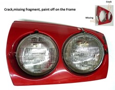 1987 1990 Ferrari Testarossa Front Left Upper Headlight Front Frame and Lamp OEM picture