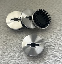 4 Silver Black 66mm fits Chevy Blazer Camaro Colorado Traverse Center Wheel Caps picture