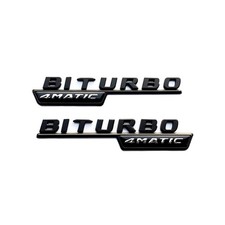 Gloss Black Biturbo 4 Matic Trunk Emblem Rear Badge Decal For Mercedes picture