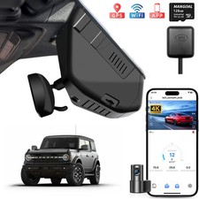 Mangoal 4K + Rear 1080 Dash Cam for Ford Bronco 2021-2024 2026 -128GB OEM Look picture
