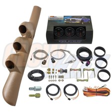 GlowShift Boost/1500F EGT/Fuel Press Gauges & Tan Pod Fits 98-02 Ram Cummins picture