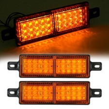 2x Amber 30 LED Front Indicator Park Lights TJM Bullbar Marker Lamp ARB Bar 12V picture