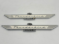 Fit For 70's Ford Thunderbird Decorative Emblem Ornament Tail Badge White 2pcs picture