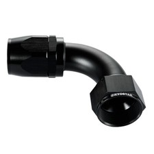 AN20 20AN 90 Degree Swivel Oil Fuel Line Hose End Fitting Adaptor Black Aluminum picture