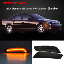 Smoked Lens Front Bumper LED Side Marker Lights For 2003-2007 Cadillac CTS CTS V picture