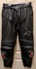 Alpinestars Track Leather Motorcycle Pants CE Armored Sliders EU 46 US 30 picture