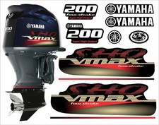 Yamaha Outboard SHO VMAX 200 Four Stroke Decals set / Stikers picture