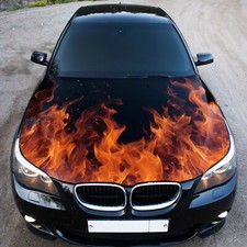 Fire Flames Car Hood Wrap Decal Vinyl Sticker Color Graphic Fit Any Car picture