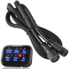 AUXBEAM BC60 6 Gang RGB Switch Panel 47inch Extended Line DC 12V-24V 8 Pin Black picture