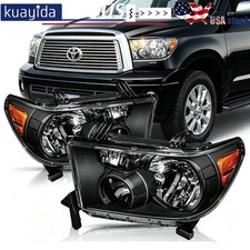 Pair LH+RH Headlight Set with Level Adjuster Fits 2007-2013 Toyota Tundra picture
