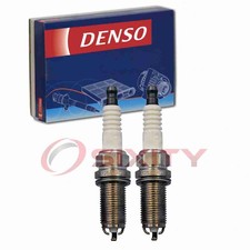 2 pc DENSO 3491 Spark Plugs for FK20HBR8 90919-01263 Ignition Wire Secondary tn picture