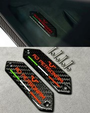 for Aventador red AD PERSONAM carbon pillar emblem badges set interior LP700-4 picture